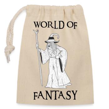 World of Fantasy Sorcier - Sac cadeau en coton avec cordon (14 x 20 cm) - nature - Devant