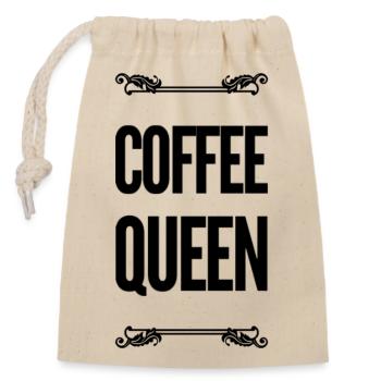Amour du café - Sac cadeau en coton avec cordon (14 x 20 cm) - nature - Devant