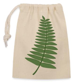 fern leaf - Closable cotton gift bag (14x20cm) - nature - Front