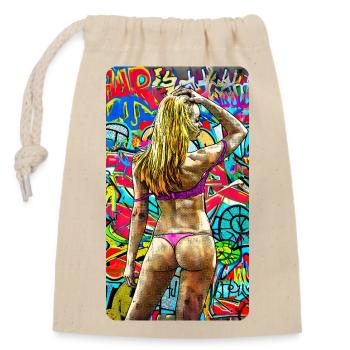 T-shirt Urban Venus - Sac cadeau en coton avec cordon (14 x 20 cm) - nature - Devant