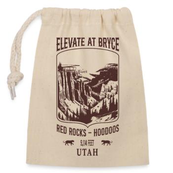 Elevate at Bryce - Sac cadeau en coton avec cordon (14 x 20 cm) - nature - Devant