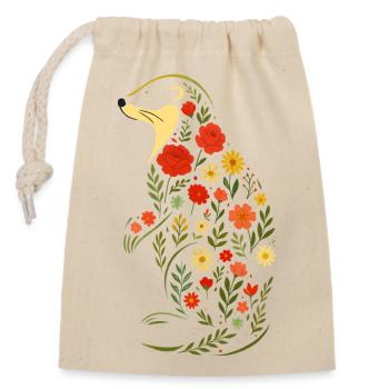 Otter - Closable cotton gift bag (14x20cm) - nature - Front