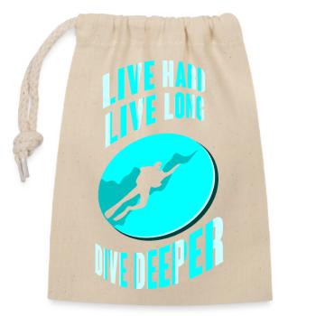 Diving Diver Snorkeling Recreational Diver - Closable cotton gift bag (14x20cm) - nature - Front