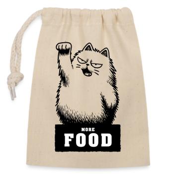 Mehr Food  - Verschließbarer Geschenkbeutel aus Baumwolle (14x20cm) - Natur - Vorne