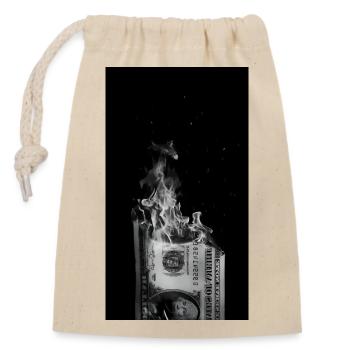 Dollerim Feuer - Verschließbarer Geschenkbeutel aus Baumwolle (14x20cm) - Natur - Vorne