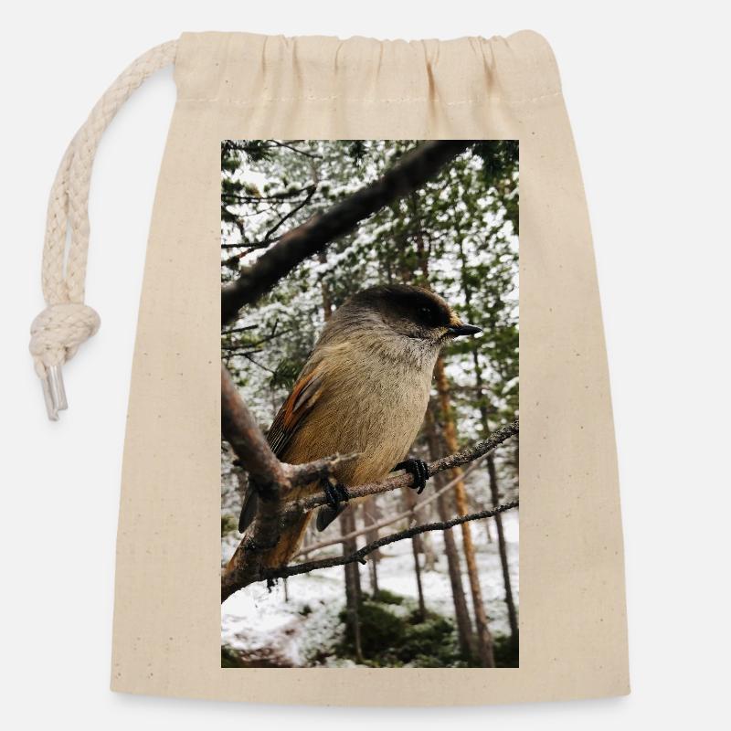 Jay - Verschließbarer Geschenkbeutel aus Baumwolle (14x20cm) - Natur
