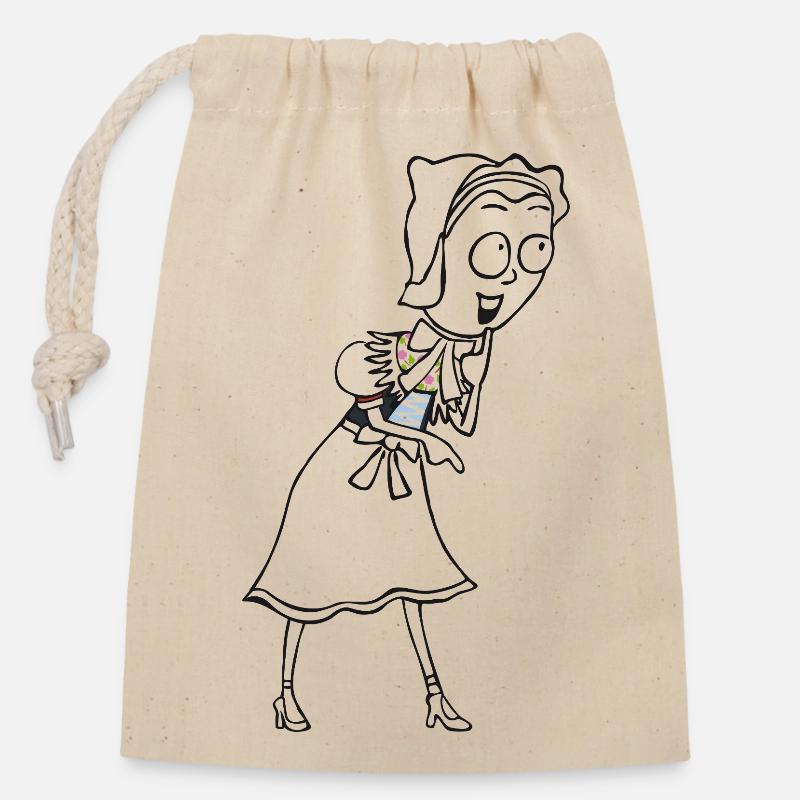 SERBSKA JANKA - contour - - Sac cadeau en coton avec cordon (14 x 20 cm) - nature
