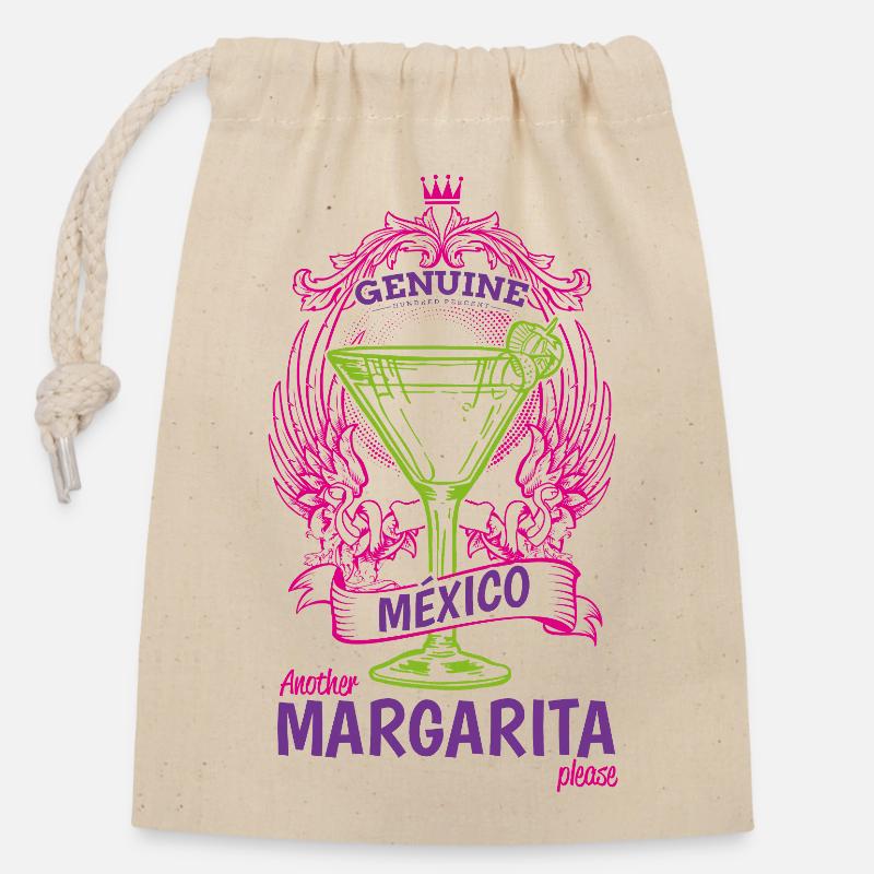 Gänseblümchen - Verschließbarer Geschenkbeutel aus Baumwolle (14x20cm) - Natur