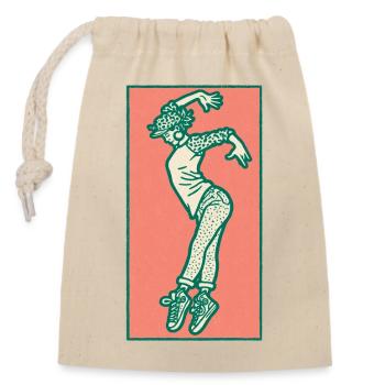 Female dancer #20 - Verschließbarer Geschenkbeutel aus Baumwolle (14x20cm) - Natur - Vorne