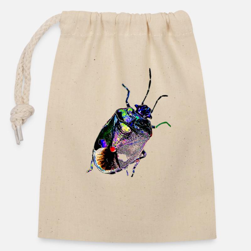 Insecte, A731887 - Sac cadeau en coton avec cordon (14 x 20 cm) - nature