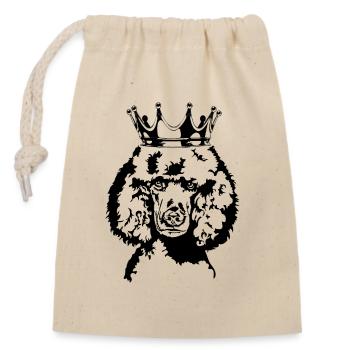 Caniche Crown Chiens Chien Wilsigns - Sac cadeau en coton avec cordon (14 x 20 cm) - nature - Devant