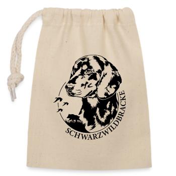 Schwarzwildbracke Portrait Hunde Jagdhund Wilsigns - Verschließbarer Geschenkbeutel aus Baumwolle (14x20cm) - Natur - Vorne