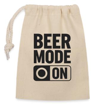 Beer Mode On Bierspruch Trinkspruch - Verschließbarer Geschenkbeutel aus Baumwolle (14x20cm) - Natur - Vorne