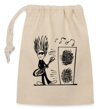 Guitarist - Bassist - Closable cotton gift bag (14x20cm) - nature - Front