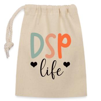 Direct Support Professional - Closable cotton gift bag (14x20cm) - nature - Front