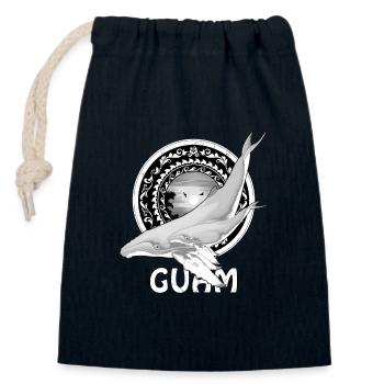 Guam Buckelwal - Verschließbarer Geschenkbeutel aus Baumwolle (14x20cm) - Navy - Vorne