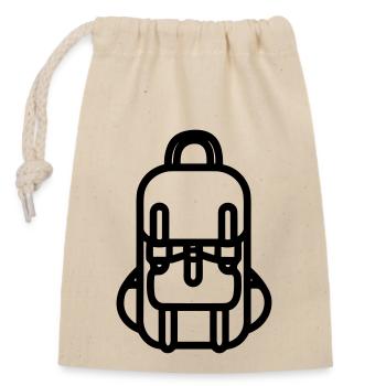 Backpack - Closable cotton gift bag (14x20cm) - nature - Front