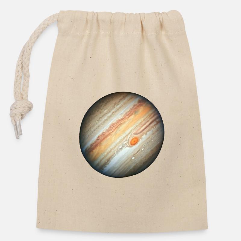 Jupiter & riesiger roter Fleck - Verschließbarer Geschenkbeutel aus Baumwolle (14x20cm) - Natur