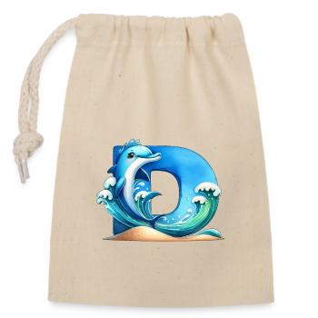 Animal Alphabet - Letter D for Dolphin Dune - Closable cotton gift bag (14x20cm) - nature - Front