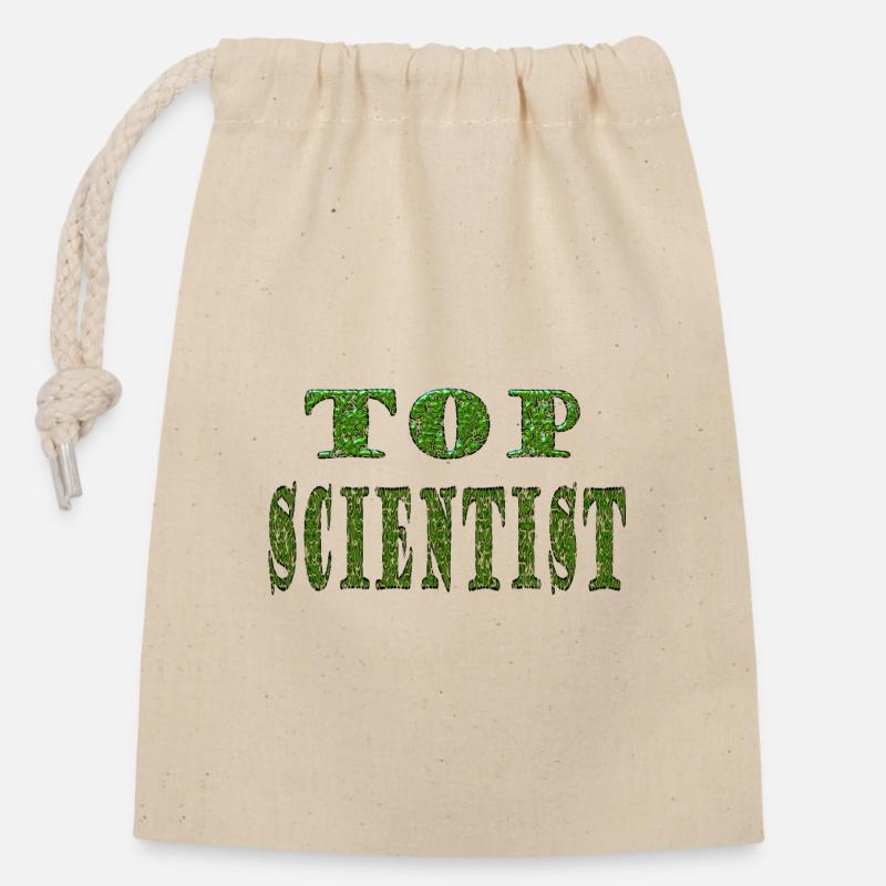 Top Scientist Grüne Textur - Verschließbarer Geschenkbeutel aus Baumwolle (14x20cm) - Natur