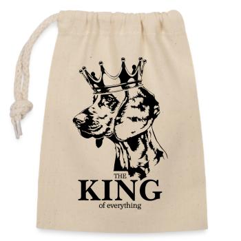 Hanoverian Scenthound King of everything - Closable cotton gift bag (14x20cm) - nature - Front