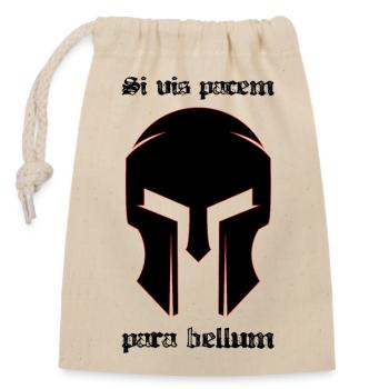 Si vis pacem para bellum - Closable cotton gift bag (14x20cm) - nature - Front