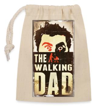 the walking dad dead papa père naissance enfant - Sac cadeau en coton avec cordon (14 x 20 cm) - nature - Devant