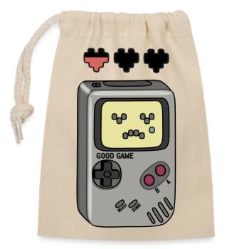 Sad Games Console Crying Emoji - Closable cotton gift bag (14x20cm) - nature - Front
