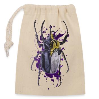 Coléoptère coléoptère insecte - Sac cadeau en coton avec cordon (14 x 20 cm) - nature - Devant