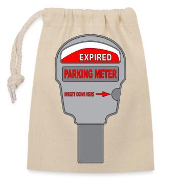 Parking Meter Expired - Closable cotton gift bag (14x20cm) - nature - Front
