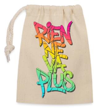 Rien ne va plus - Closable cotton gift bag (14x20cm) - nature - Front