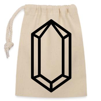 cristal de quartz - Sac cadeau en coton avec cordon (14 x 20 cm) - nature - Devant