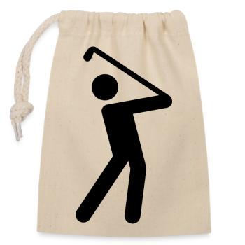 golfe - Sac cadeau en coton avec cordon (14 x 20 cm) - nature - Devant