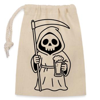 Totes Bier - Verschließbarer Geschenkbeutel aus Baumwolle (14x20cm) - Natur - Vorne