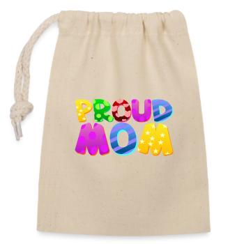 Bébé Parents Enfant Cadeau Dictons Naissance Maman Papa - Sac cadeau en coton avec cordon (14 x 20 cm) - nature - Devant