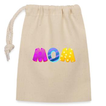 Bébé Parents Enfant Cadeau Dictons Naissance Maman Papa - Sac cadeau en coton avec cordon (14 x 20 cm) - nature - Devant