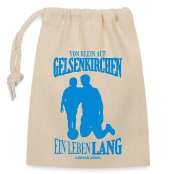 Cadeau Gelsenkirchen Football Tradition - Sac cadeau en coton avec cordon (14 x 20 cm) - nature - Devant