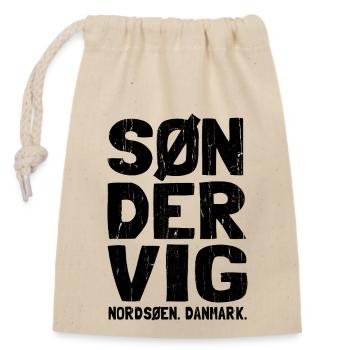 Söndervig, Danemark, Jutland occidental, Hvide Sande - Sac cadeau en coton avec cordon (14 x 20 cm) - nature - Devant
