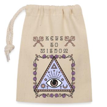 Troisième œil, l’œil qui voit tout, occulte - Sac cadeau en coton avec cordon (14 x 20 cm) - nature - Devant