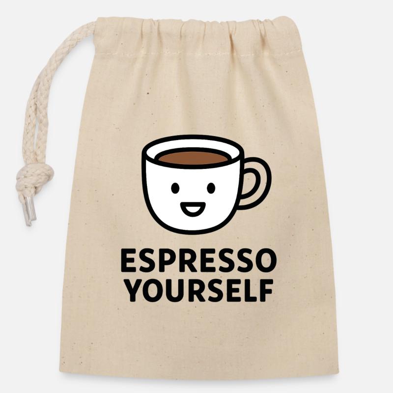 Espresso Yourself Mug - Closable cotton gift bag (14x20cm) - nature