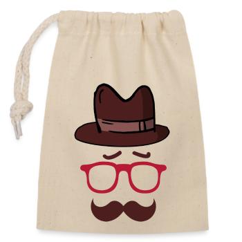 father - Closable cotton gift bag (14x20cm) - nature - Front