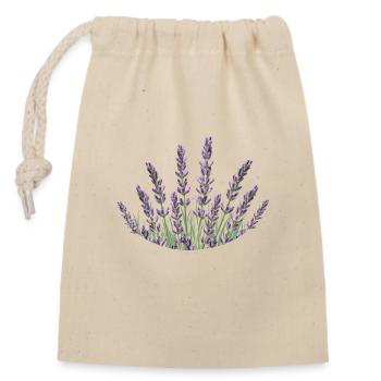 Lavendelhalme Lavendel - Verschließbarer Geschenkbeutel aus Baumwolle (14x20cm) - Natur - Vorne