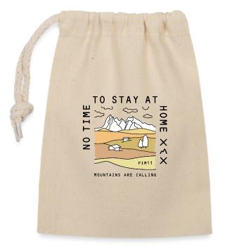 Mountains are calling (colored) - Closable cotton gift bag (14x20cm) - nature - Front