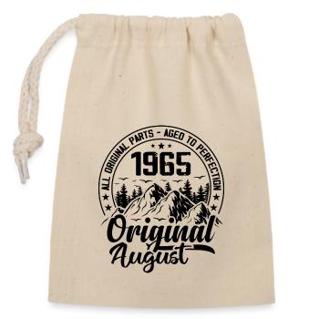1965 August Original: 59 Years Birthday Gift - Closable cotton gift bag (14x20cm) - nature - Front
