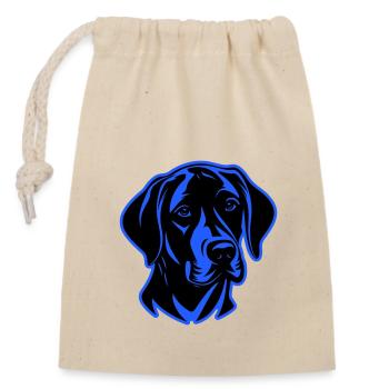 Labrador Dog Head - Closable cotton gift bag (14x20cm) - nature - Front