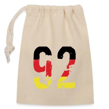 92 Number Germany Jersey - Closable cotton gift bag (14x20cm) - nature - Front
