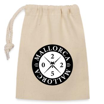 Mallorca 2025 - Closable cotton gift bag (14x20cm) - nature - Front