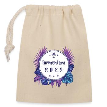 Formentera 2025 - Closable cotton gift bag (14x20cm) - nature - Front