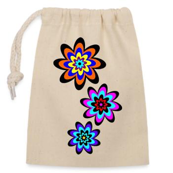 Down The Line - Closable cotton gift bag (14x20cm) - nature - Front