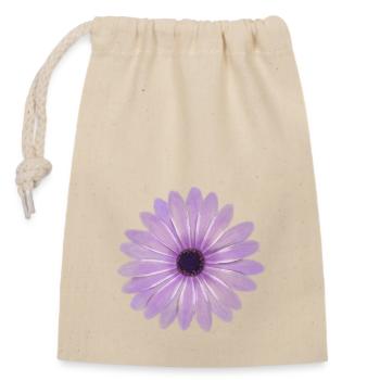 Pink Purple Flower - Verschließbarer Geschenkbeutel aus Baumwolle (14x20cm) - Natur - Vorne